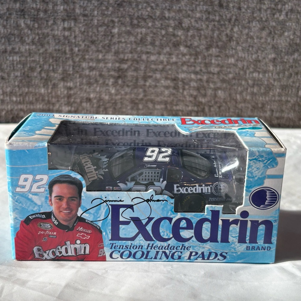 2001 JIMMIE JOHNSON #92 EXCEDRIN  ROOKIE CAR RACING CHAMPIONS COLLECTIBLE NASCAR